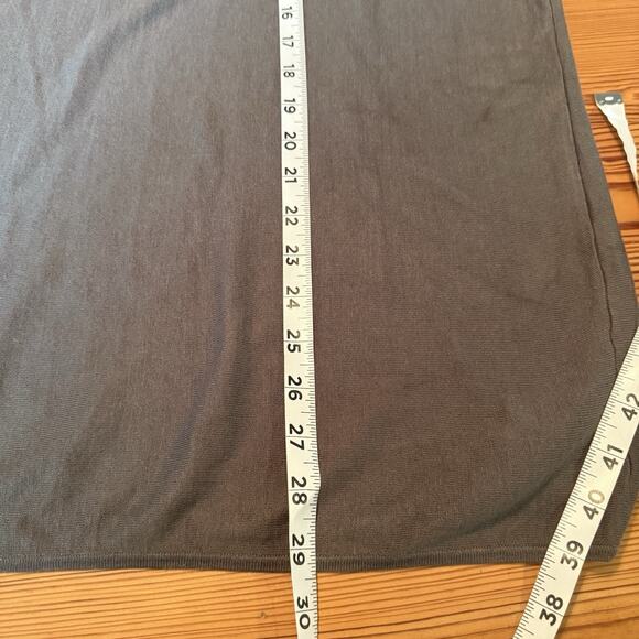 Garnet Hill Sweater Top Women’s LG Gray Silk Blend Lagenlook Oversized Dolman - Picture 9 of 11